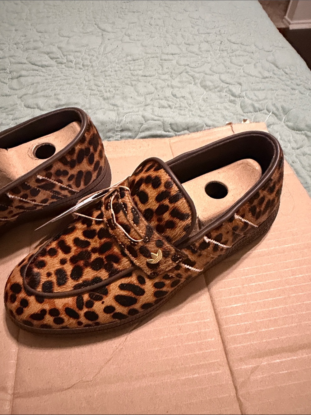 NWT adidas Leopard Print Slip-On Loafers